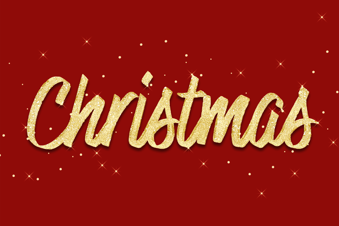 Christmas Glitter Text Effect