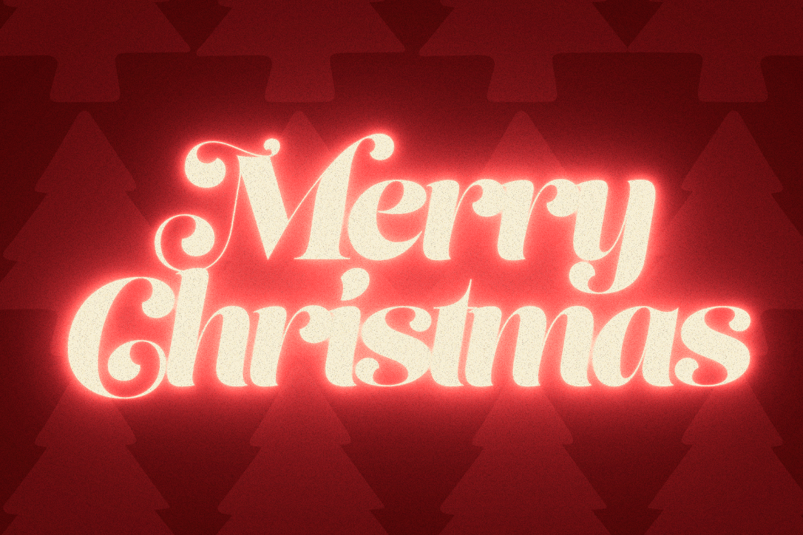 Illuminated Christmas Text Effect