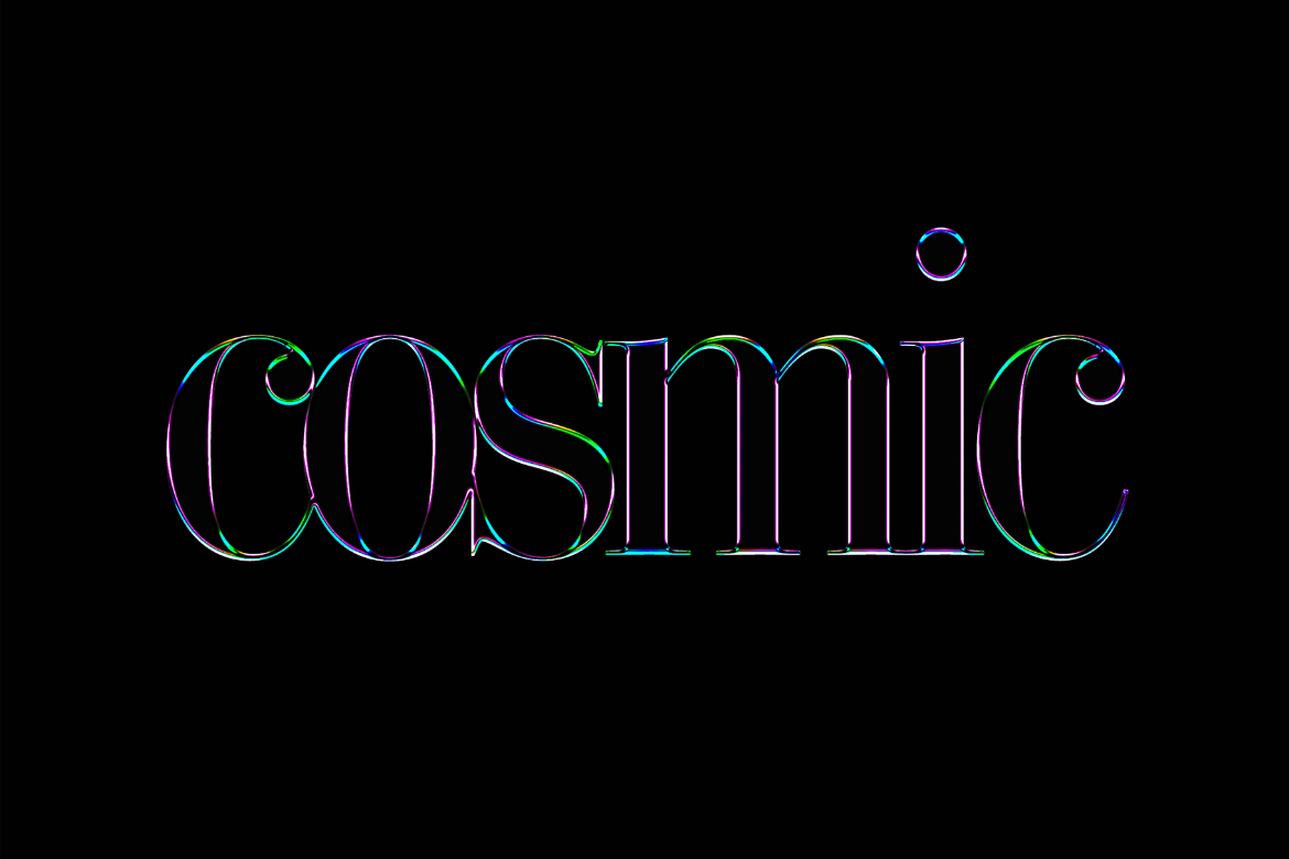 Cosmic Text Effect