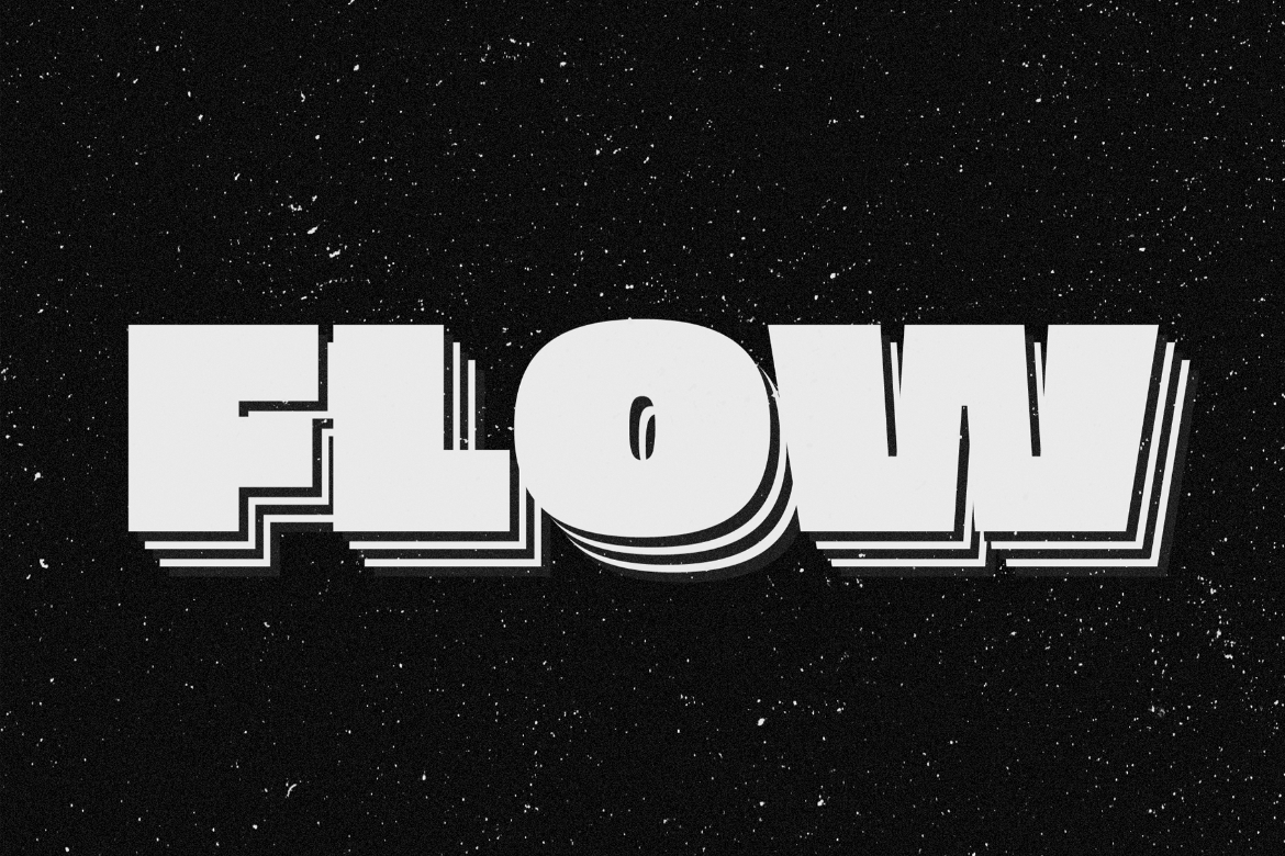 Retro Layered Text Effect