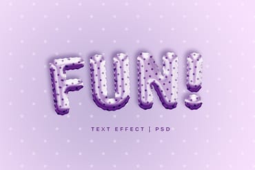 Foil Balloon Text Effect Mockup