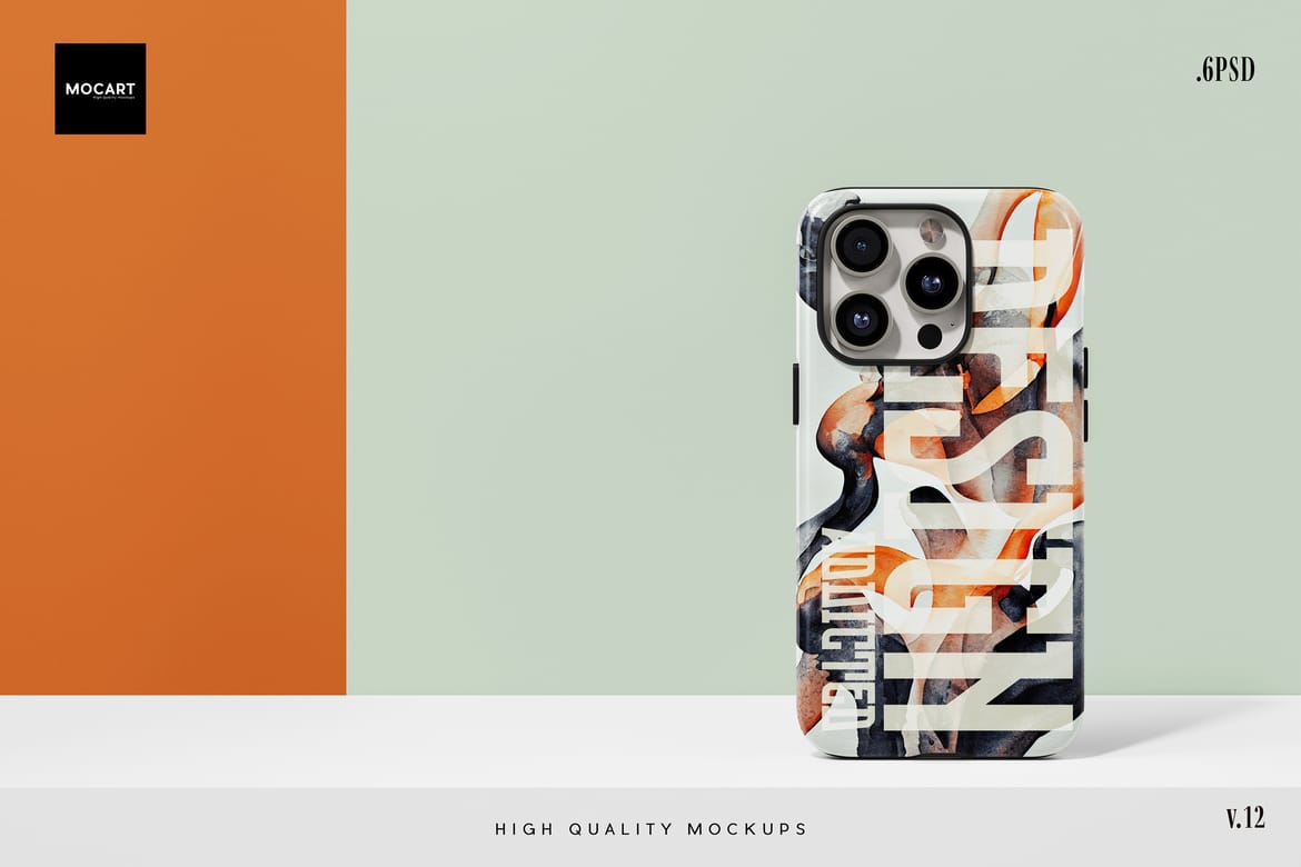 iPhone 15Pro Tough Case Mockup v.12