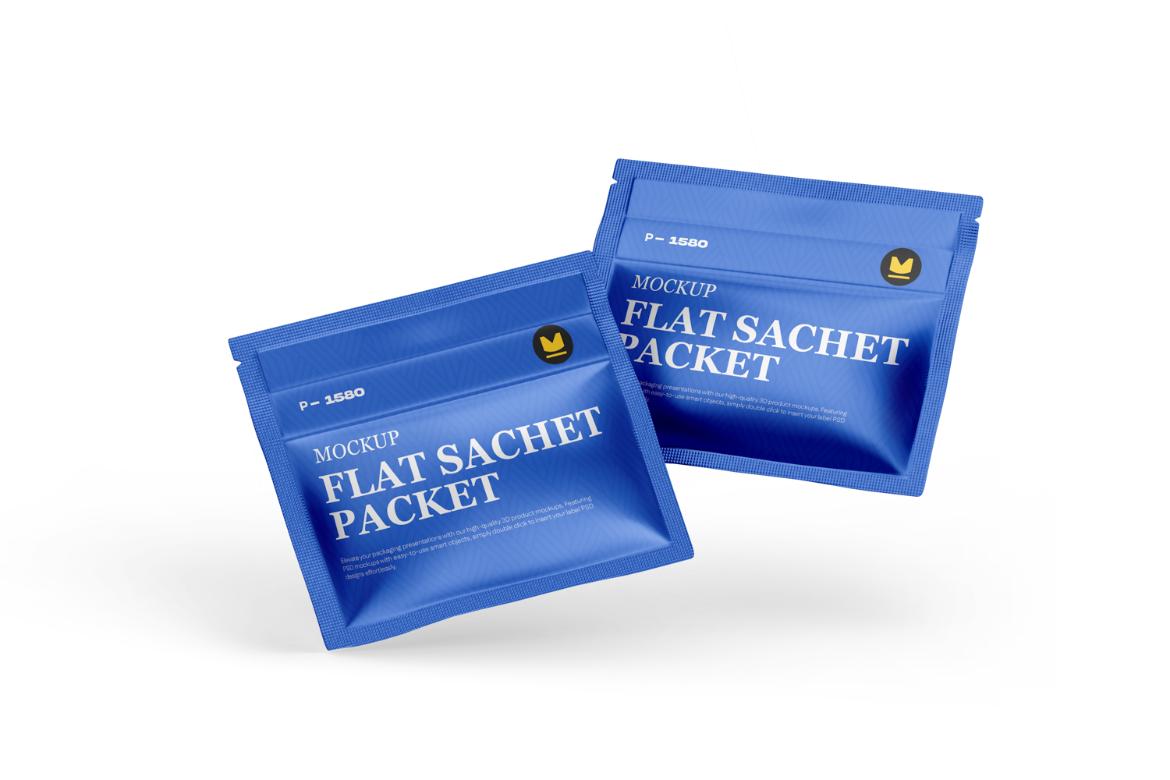 Flat Sachet Mockup