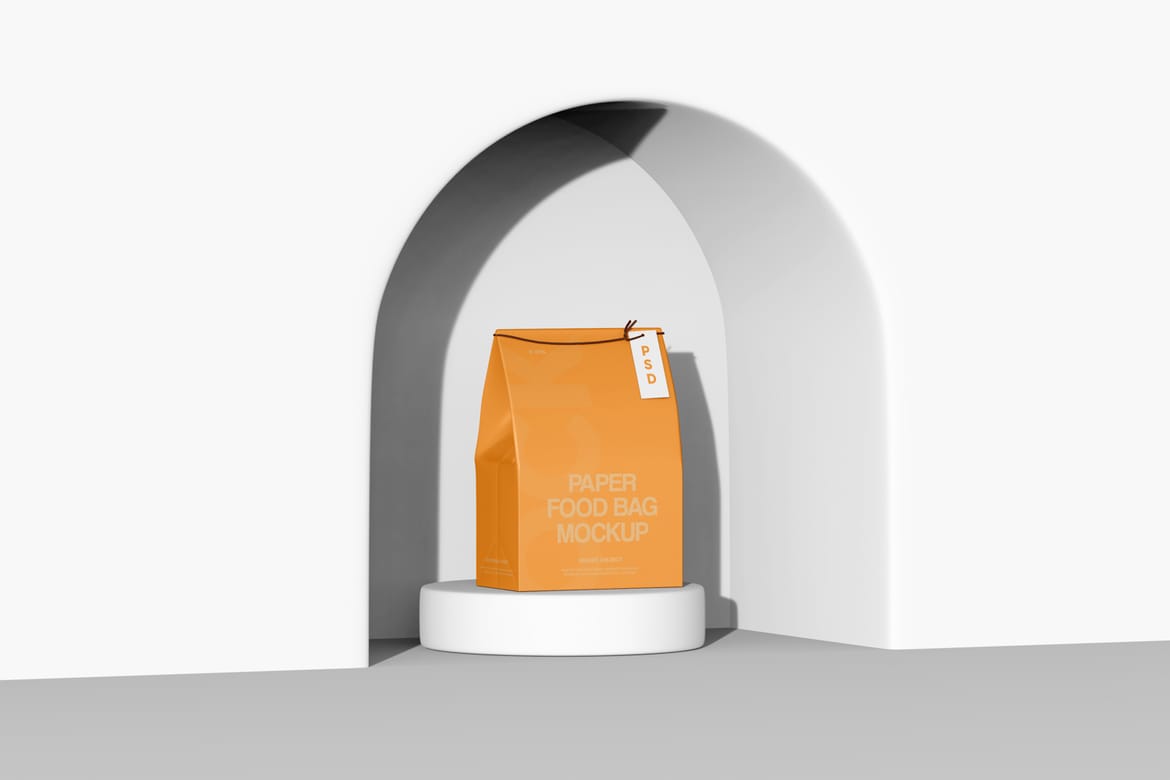 Paper Lunch Bag Mockup