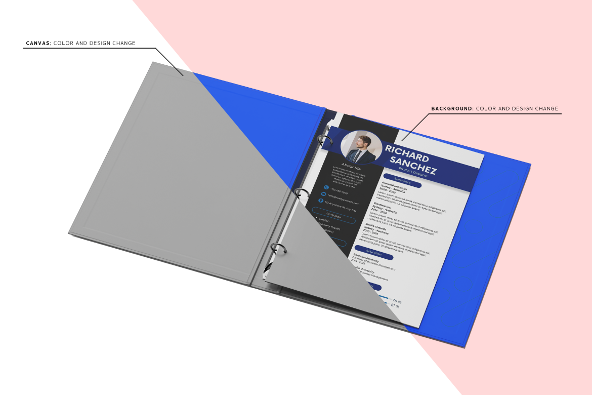 Binder File Folder Mockup Set