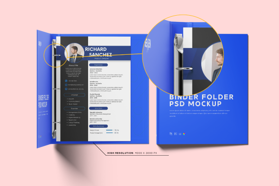 Binder File Folder Mockup Set