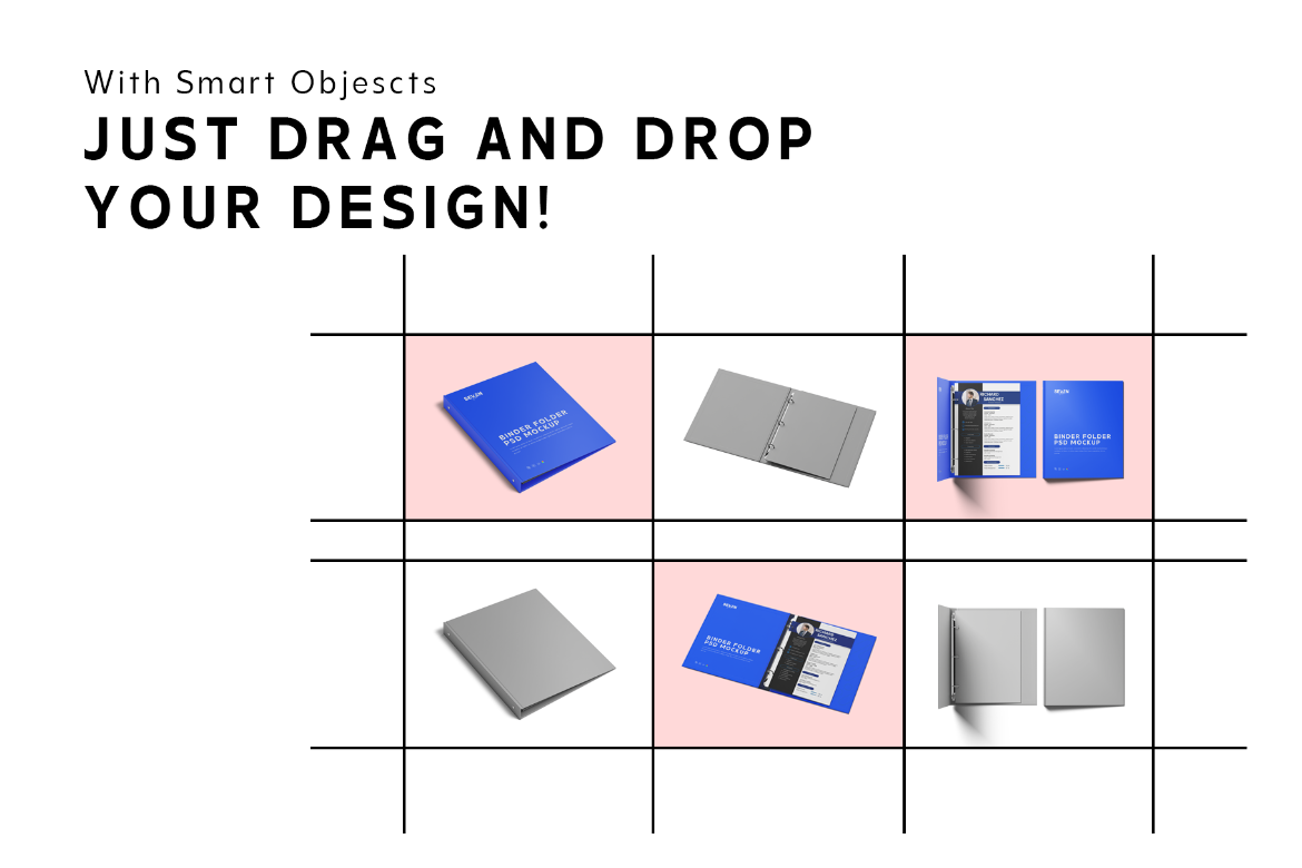 Binder File Folder Mockup Set