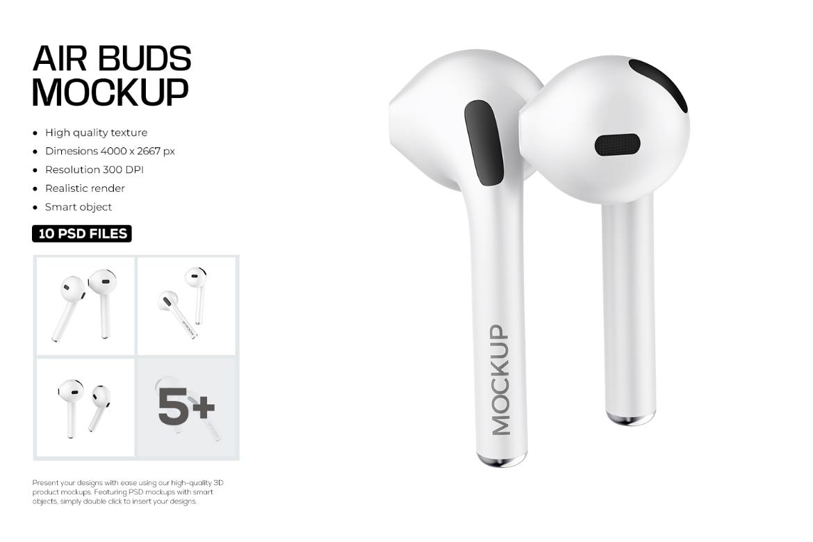 Portable AirPods PSD Mockup