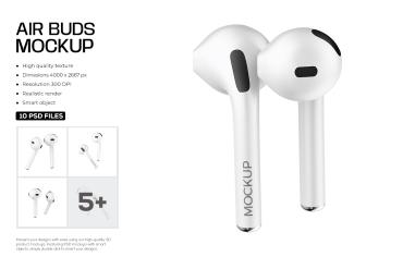 Portable AirPods PSD Mockup