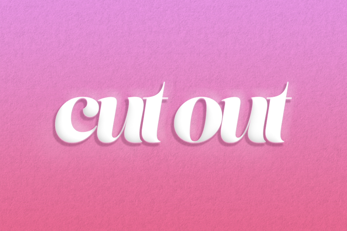 Cut Out Text Effect