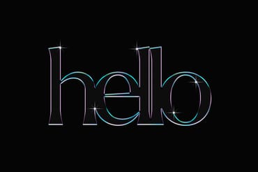 Glowing Holographic Text Effect
