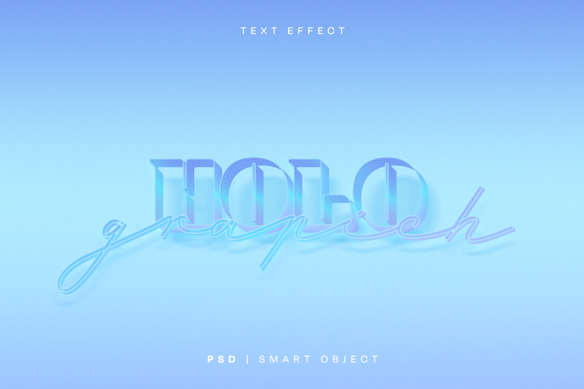 Holographic Texture Text Effect