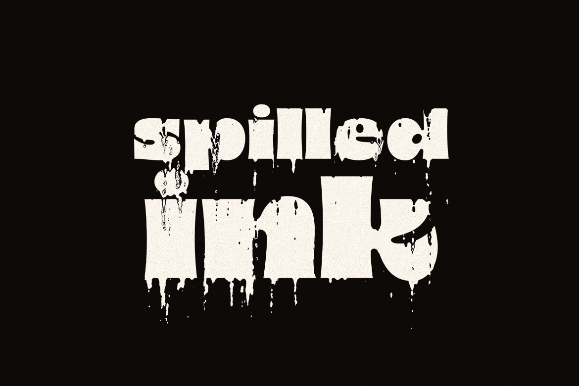 Spilled Ink Text Effect Mockup