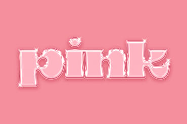 Glass Pink Text Effect Mockup