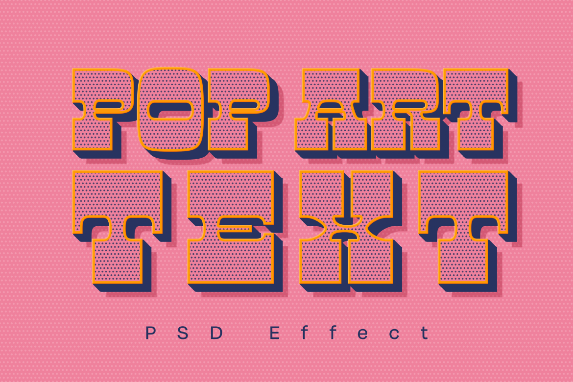 Pop Art Text Effect Mockup