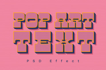 Pop Art Text Effect Mockup