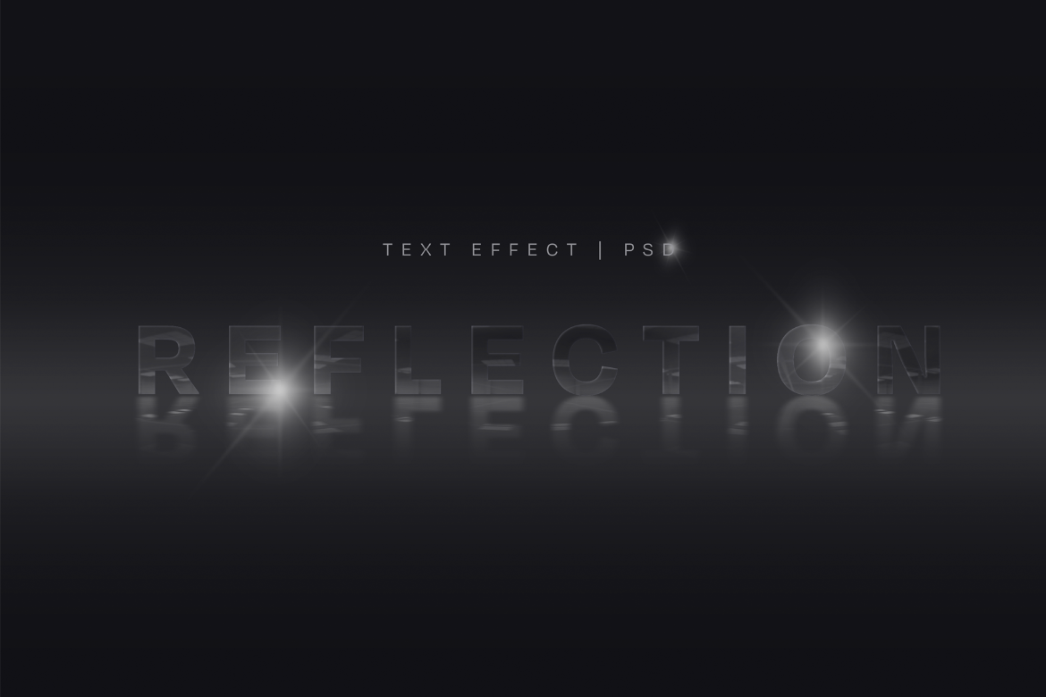 Reflected Text Effect Mockup