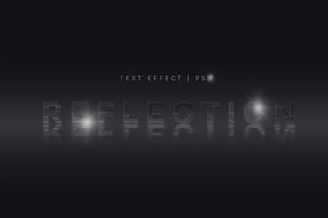 Reflected Text Effect Mockup
