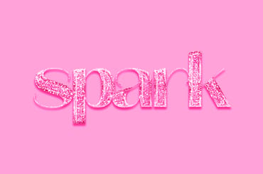 Spark Pink Text Effect Mockup