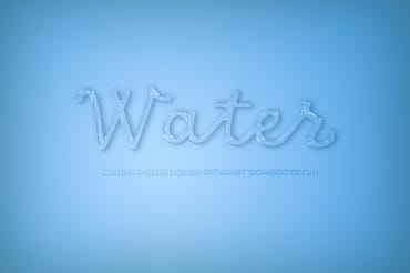 Water Texture Text Effect Mockup
