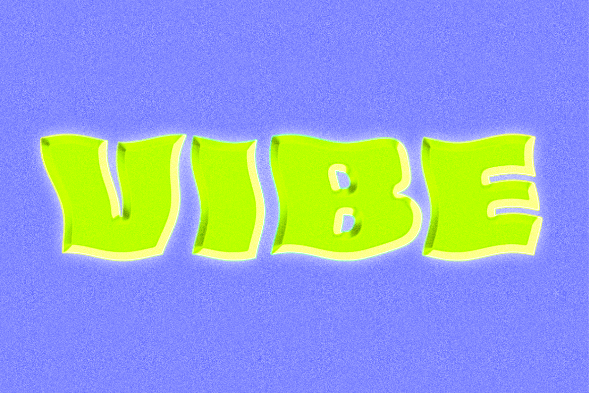 Wavy Vibrant Text Effect Mockup