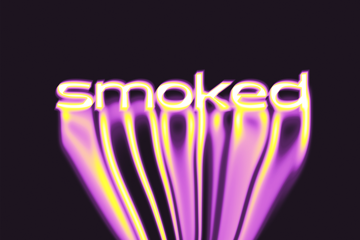 Melting Liquid Smoked Text Effect