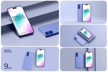 iPhone 16 Pro Mockup Set
