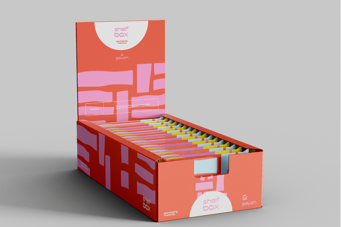 Shelf Box Packaging Mockup