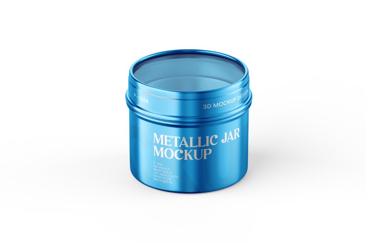Metallic Herbal Tea Jar Mockup