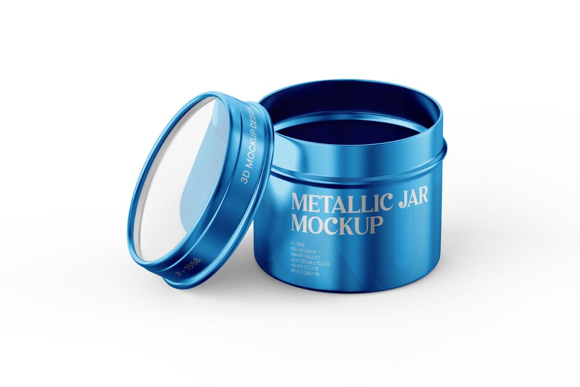 Metallic Herbal Tea Jar Mockup