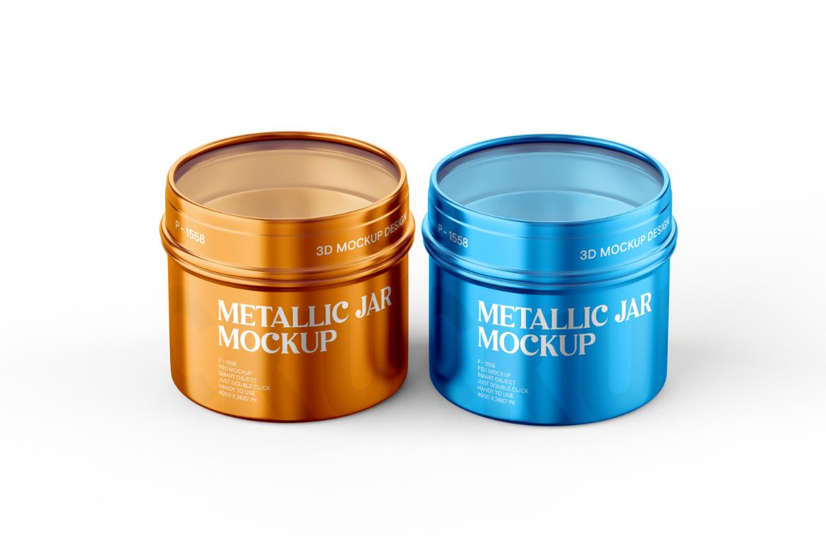 Metallic Herbal Tea Jar Mockup