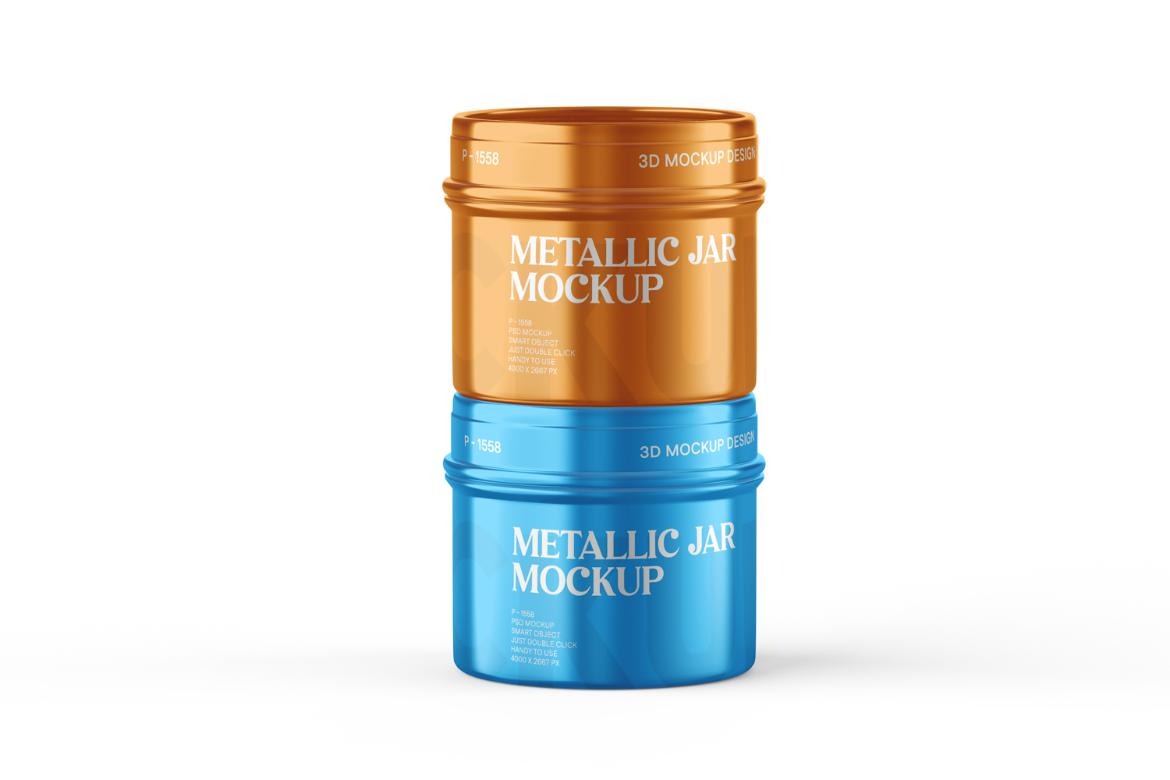 Metallic Herbal Tea Jar Mockup