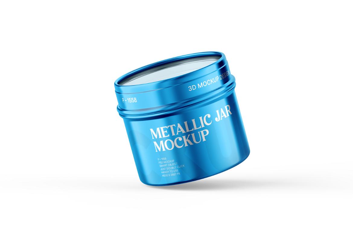 Metallic Herbal Tea Jar Mockup