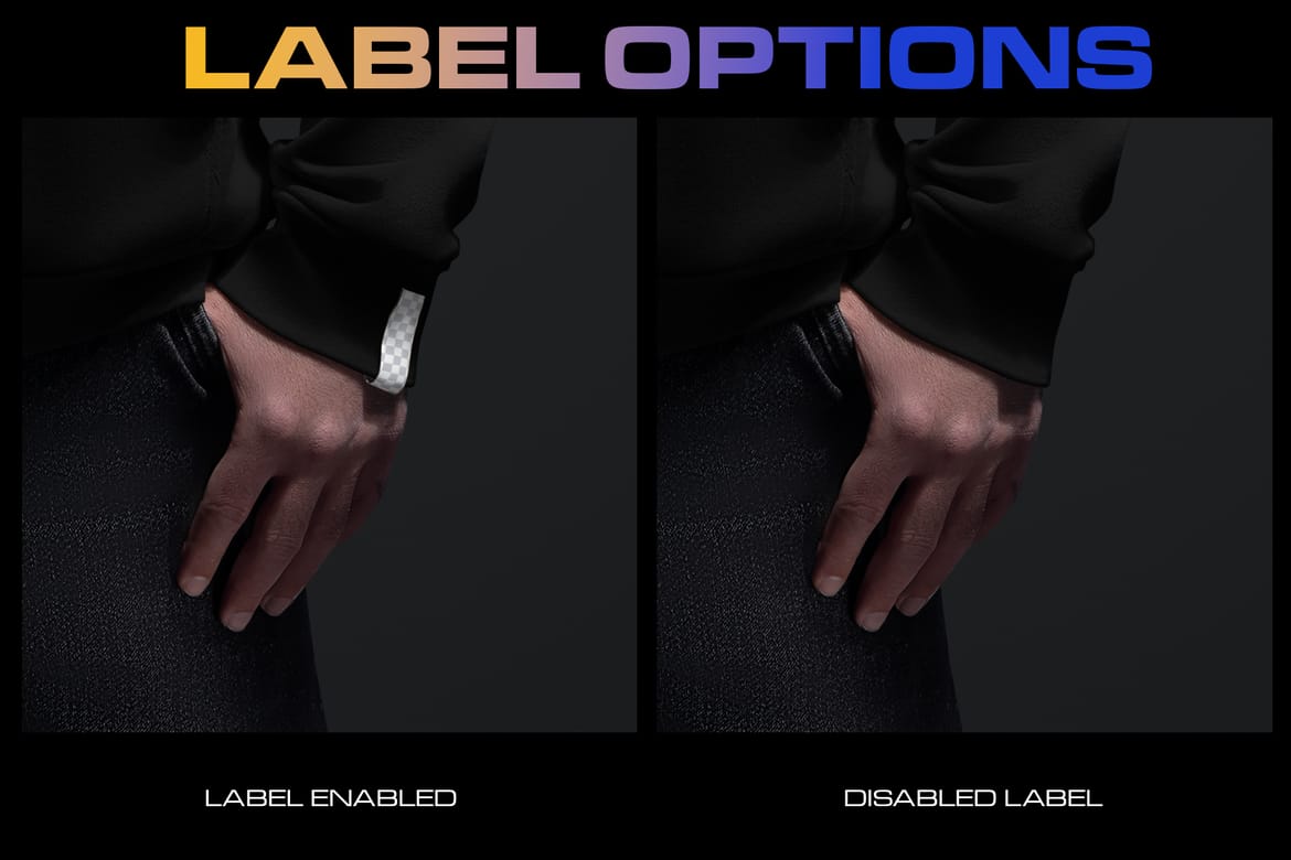   5 Mockups Oversize Hoodie. Dark Light vol. 02