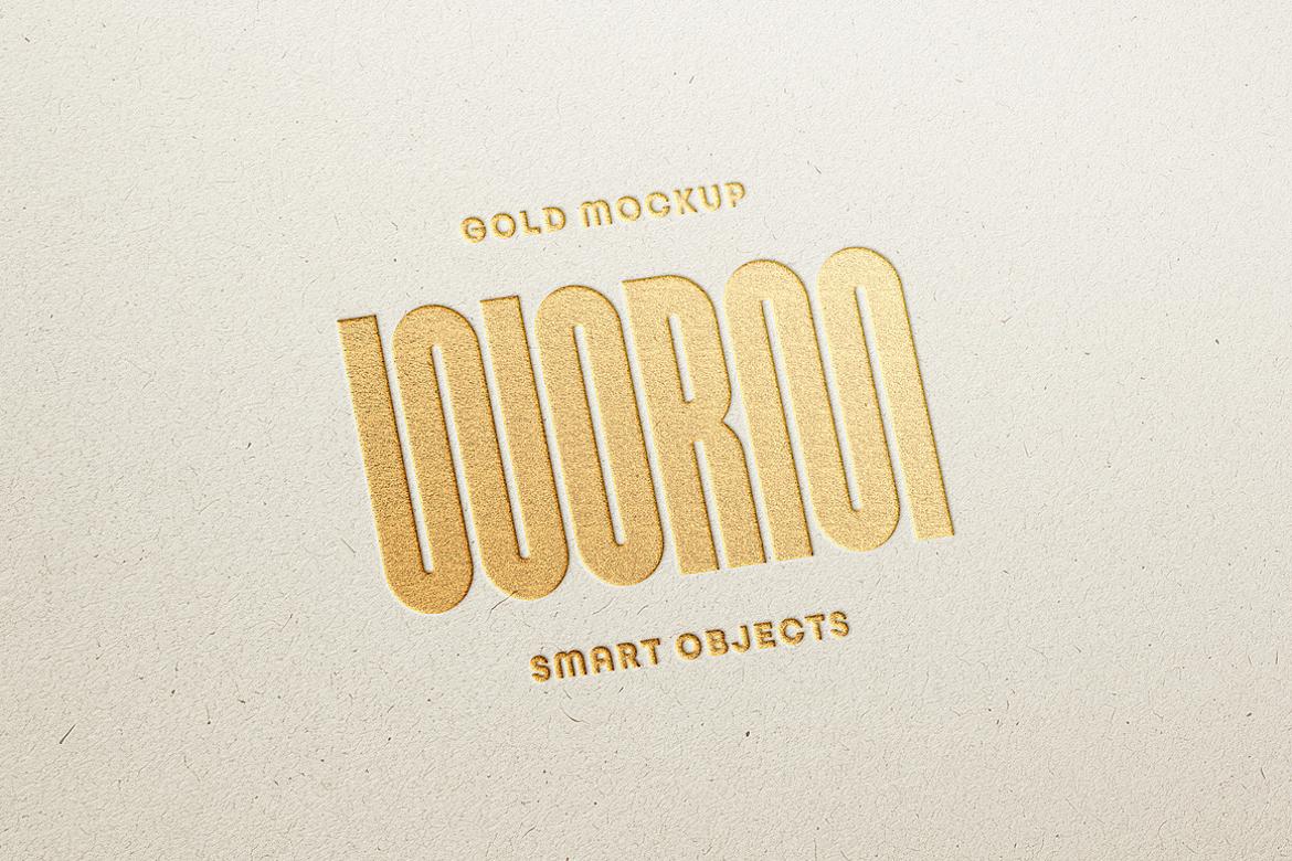Golden Logo Mockup