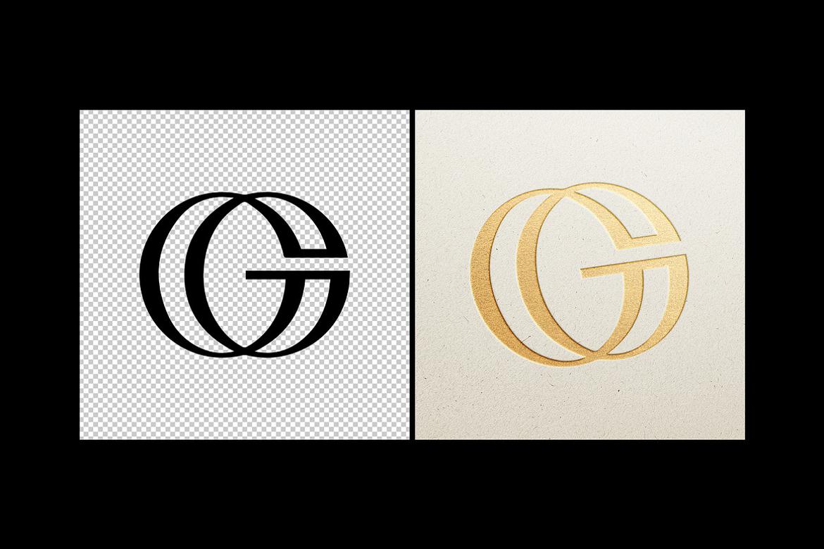 Golden Logo Mockup