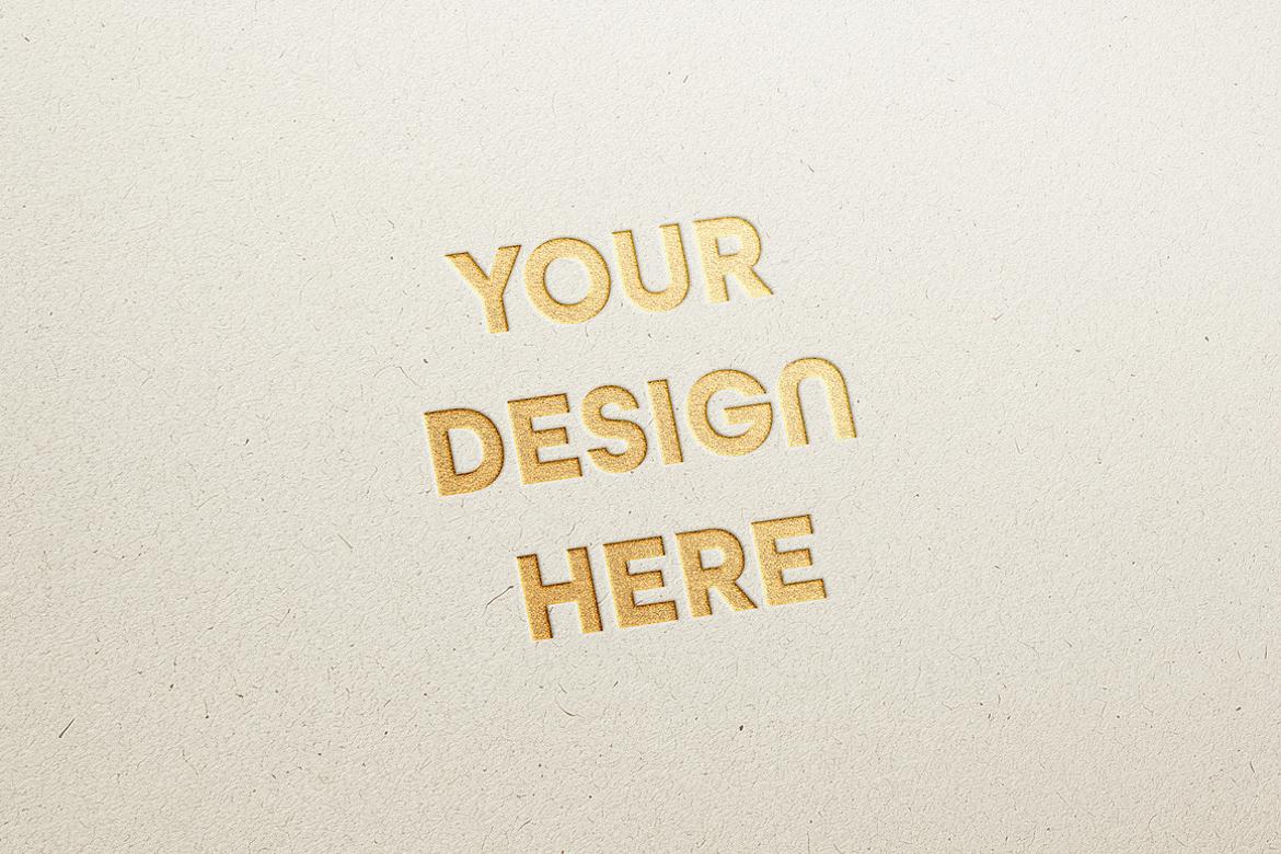 Golden Logo Mockup