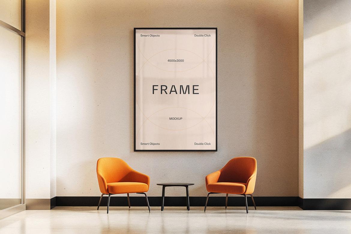 Office Reception Frame Mockup