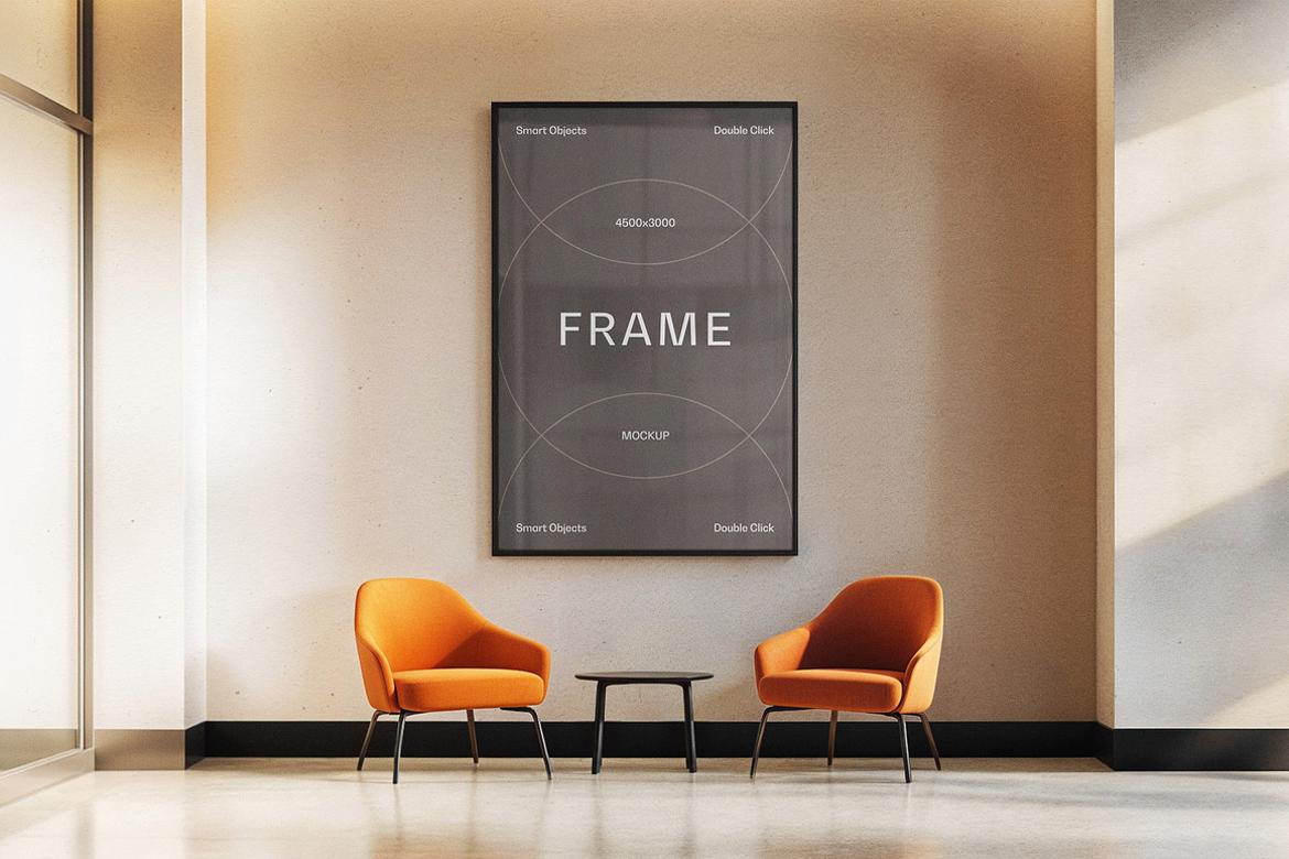 Office Reception Frame Mockup