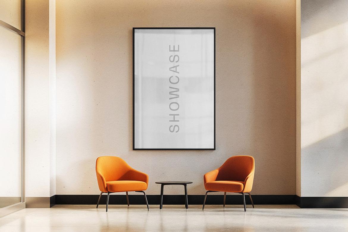 Office Reception Frame Mockup