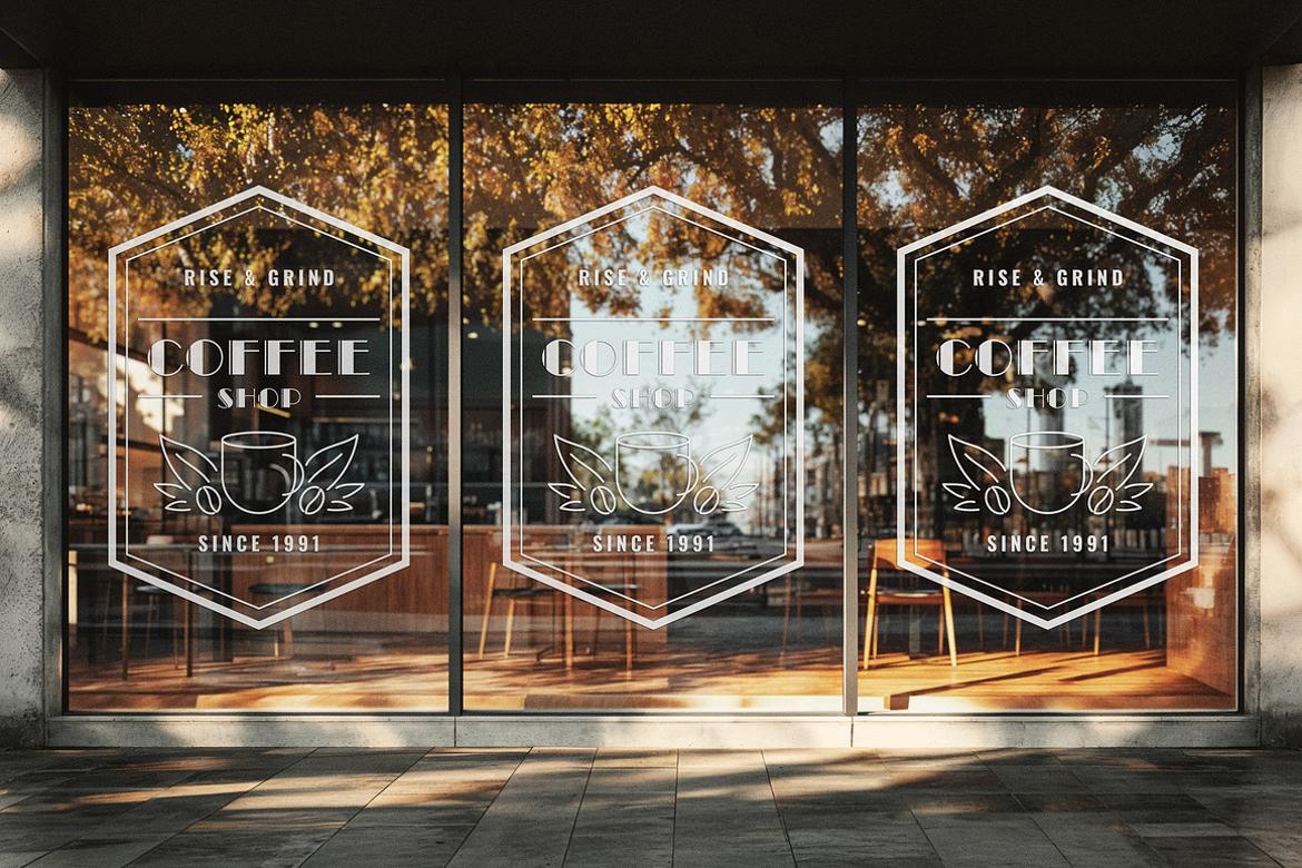 Window Stickers Mockup