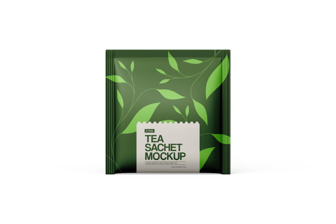 Tea Sachets with Box Mockup