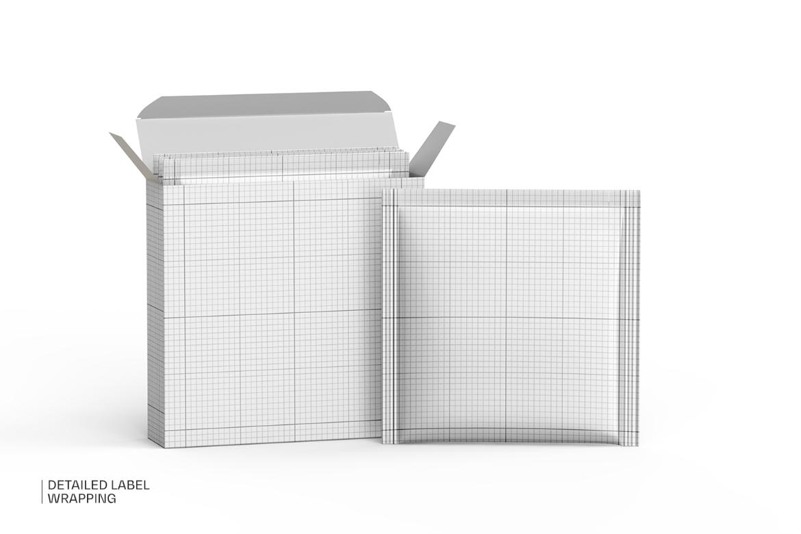 Tea Sachets with Box Mockup