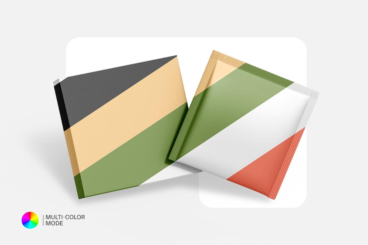 Tea Sachets with Box Mockup