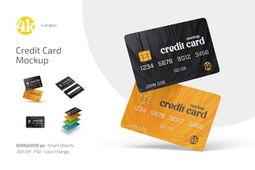 Credit Card Mockup Set