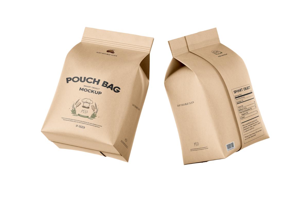 Takeaway Large Pouch Bag Mockup