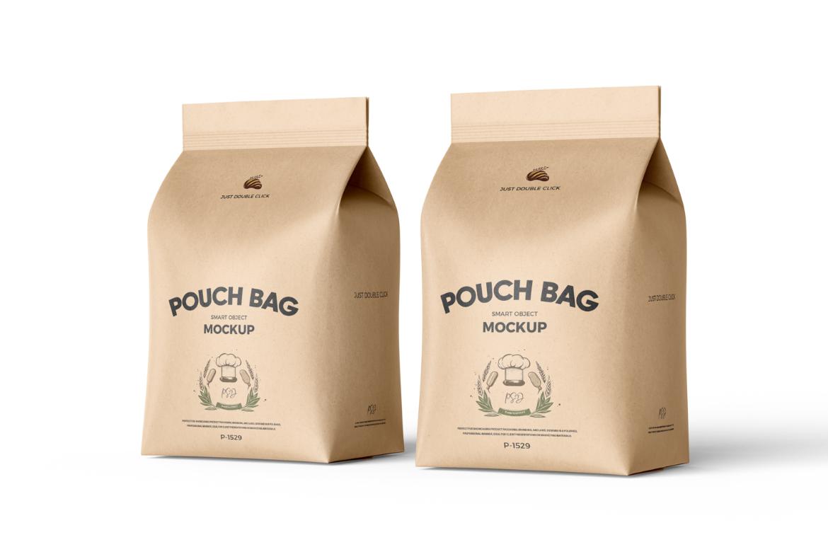 Takeaway Large Pouch Bag Mockup
