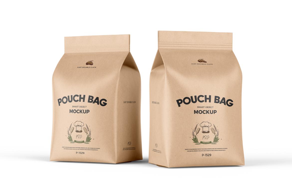 Takeaway Large Pouch Bag Mockup