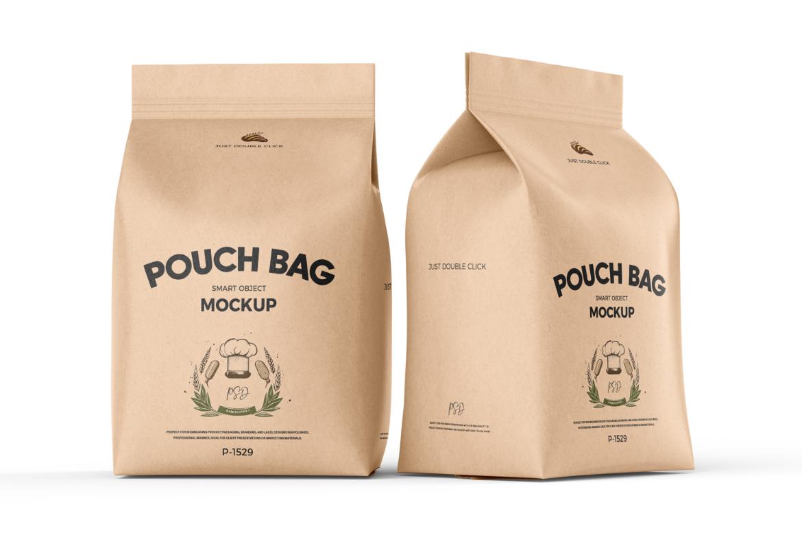 Takeaway Large Pouch Bag Mockup
