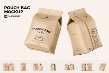 Takeaway Large Pouch Bag Mockup